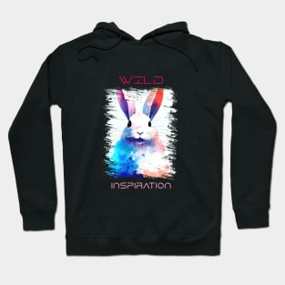 Bunny Rabbit Wild Nature Animal Colors Art Painting Hoodie